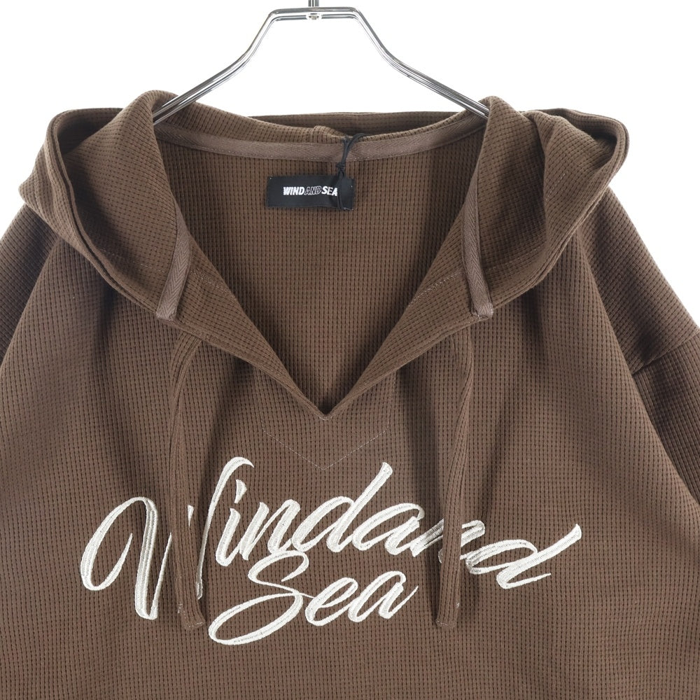 WIND AND SEA(ウィンダンシー) WAFFL MEXICAN PAKA ワッフル メキシカン プルオーバー パーカー ブラウン WDS‐O‐AEOSー25