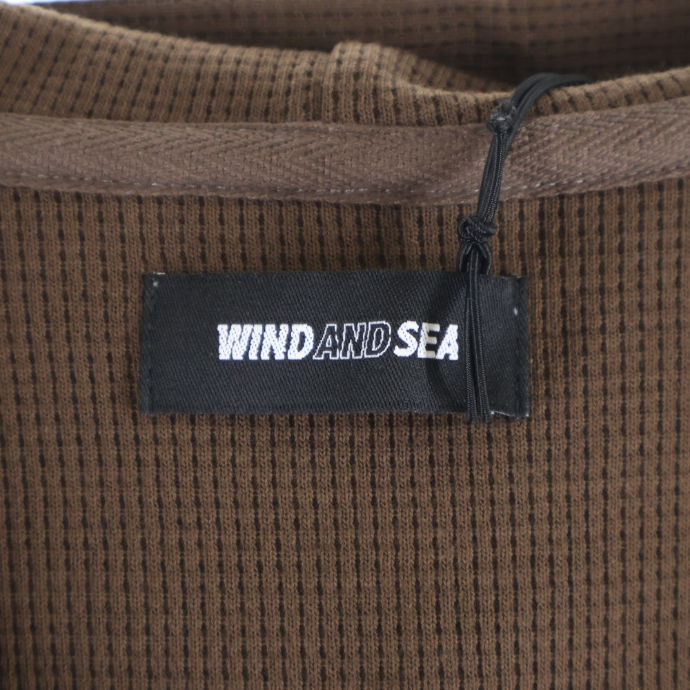 WIND AND SEA(ウィンダンシー) WAFFL MEXICAN PAKA ワッフル メキシカン プルオーバー パーカー ブラウン WDS‐O‐AEOSー25