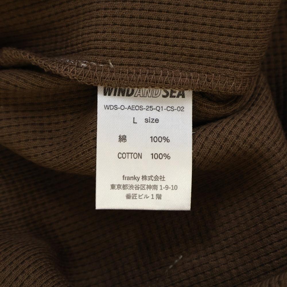 WIND AND SEA(ウィンダンシー) WAFFL MEXICAN PAKA ワッフル メキシカン プルオーバー パーカー ブラウン WDS‐O‐AEOSー25