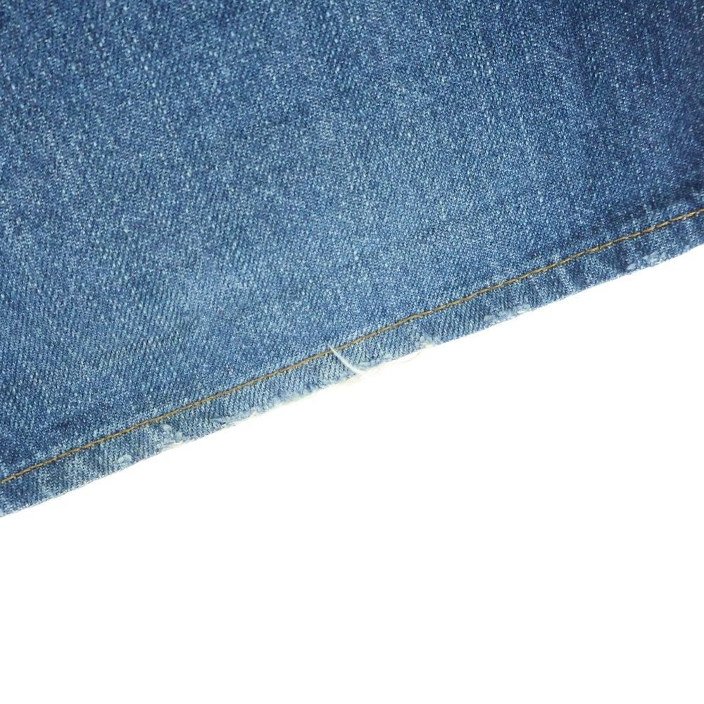 NUMBER (N)INE(ナンバーナイン) 02SS モダンエイジ期 ジップフライ ストレート クラッシュド ダメージ デニム パンツ インディゴ