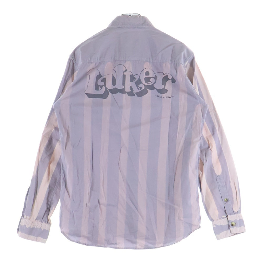 LUKER BY NEIGHBORHOOD(ルーカーバイネイバーフッド) 16SS ×PEEL&LIFT ANARCHY BLEACH ピールアンドリフト アナーキー ブリーチ レギュラーカラー ロングスリーブ 長袖シャツ パープル 161UCPAL-SHM01