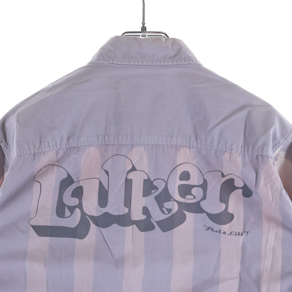LUKER BY NEIGHBORHOOD(ルーカーバイネイバーフッド) 16SS ×PEEL&LIFT ANARCHY BLEACH ピールアンドリフト アナーキー ブリーチ レギュラーカラー ロングスリーブ 長袖シャツ パープル 161UCPAL-SHM01