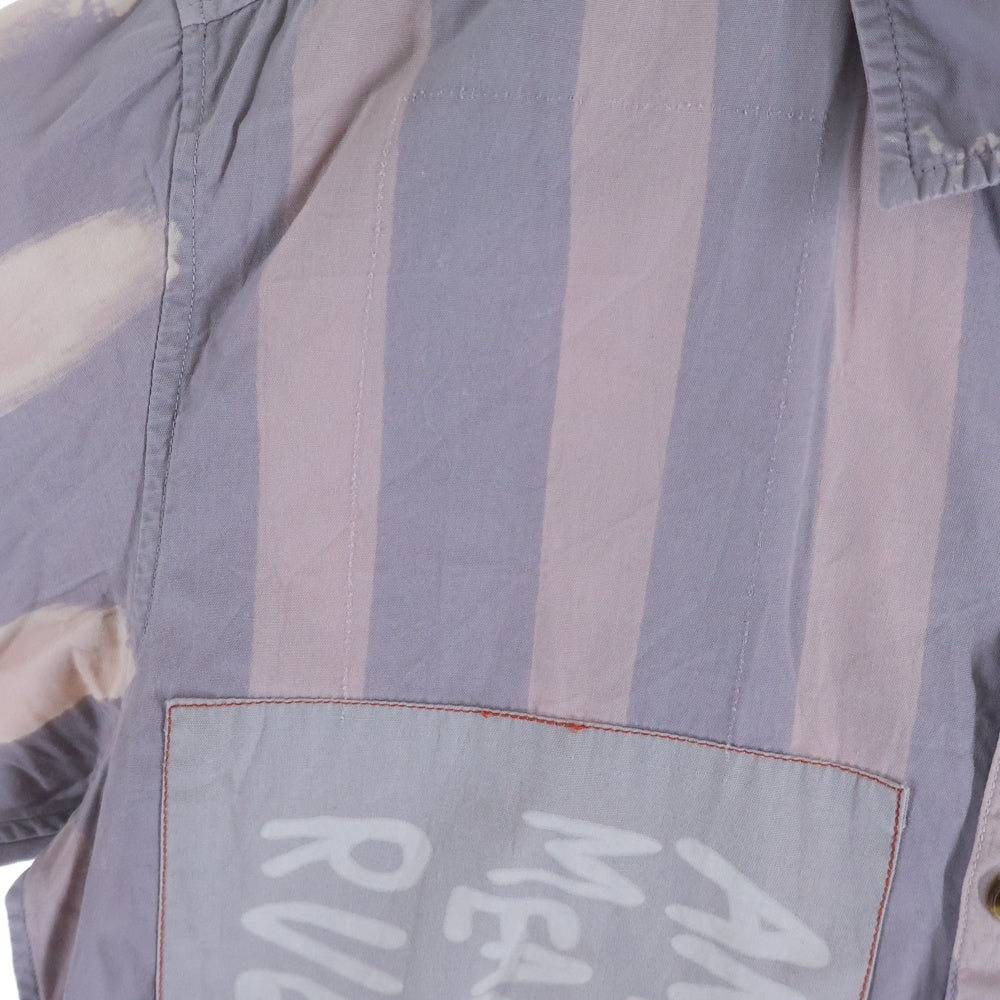 LUKER BY NEIGHBORHOOD(ルーカーバイネイバーフッド) 16SS ×PEEL&LIFT ANARCHY BLEACH ピールアンドリフト アナーキー ブリーチ レギュラーカラー ロングスリーブ 長袖シャツ パープル 161UCPAL-SHM01
