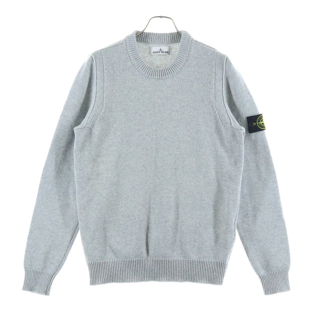 STONE ISLAND(ストーンアイランド) コンパスパッチ クルーネック ニットセーター グレー 7715508A3
