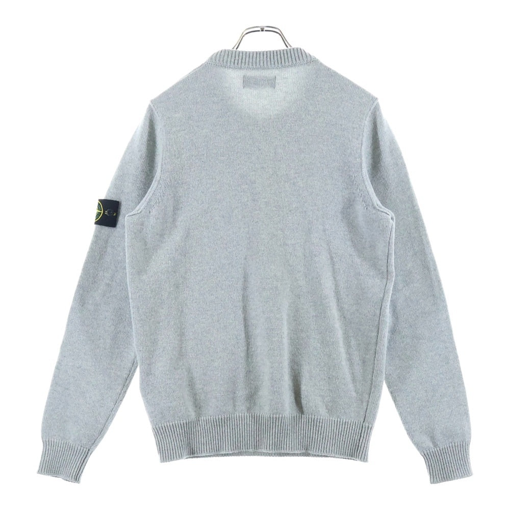 STONE ISLAND(ストーンアイランド) コンパスパッチ クルーネック ニットセーター グレー 7715508A3