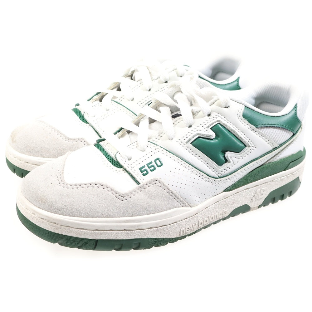 New Balance(ニューバランス) BB550WT1 ローカットスニーカー ホワイト/グリーン US7/25cm