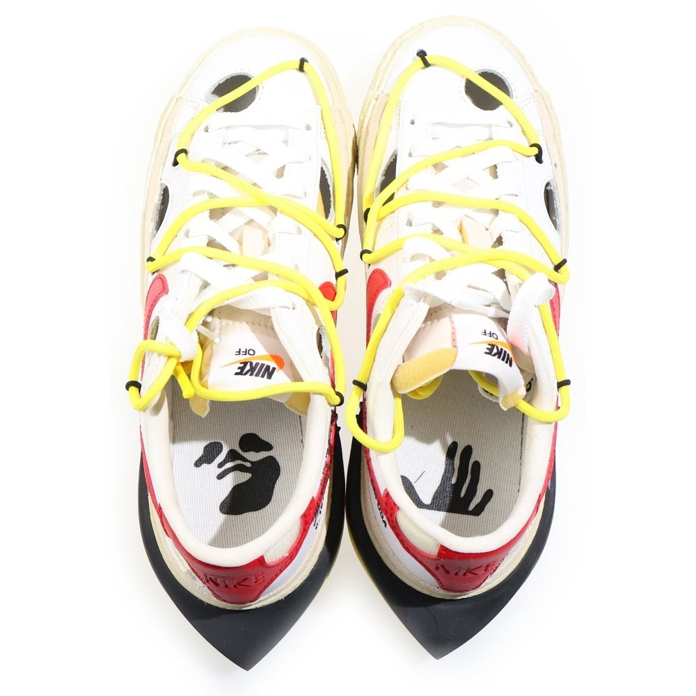 NIKE(ナイキ) ×OFF-WHITE BLAZER LOW WHITE AND UNIVERSITY RED オフホワイト ブレザー ホワイトアンドユニバーシティレッド ローカットスニーカー レディース DH7863-100