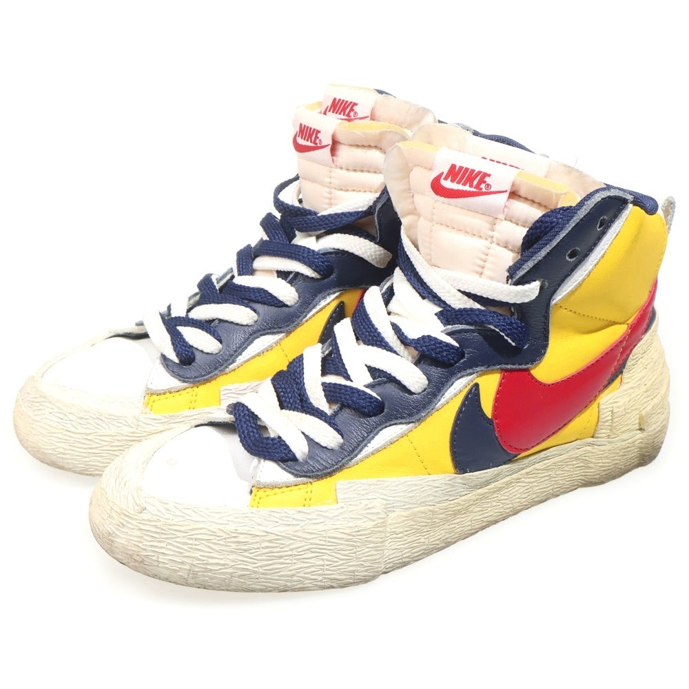NIKE(ナイキ) ×sacai BLAZER MID VARSITY MAIZE サカイ ブレーザー バーシティーメイズ ミッドカットスニーカー マルチカラー US7/25cm BV0072-700