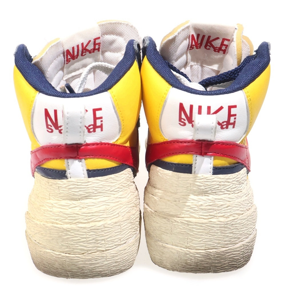 NIKE(ナイキ) ×sacai BLAZER MID VARSITY MAIZE サカイ ブレーザー バーシティーメイズ ミッドカットスニーカー マルチカラー US7/25cm BV0072-700