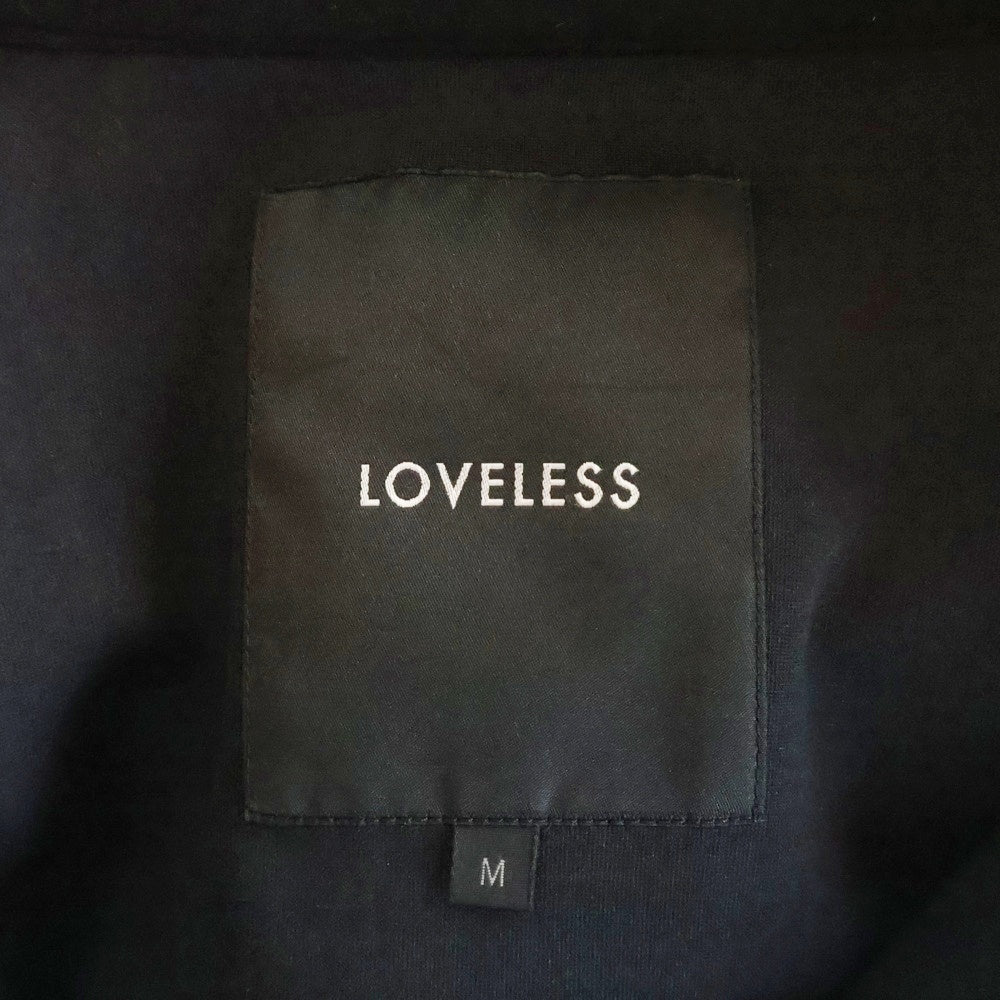 LOVELESS(ラブレス) スエード レギュラーカラー 長袖シャツ ブラック 61M34-810-09