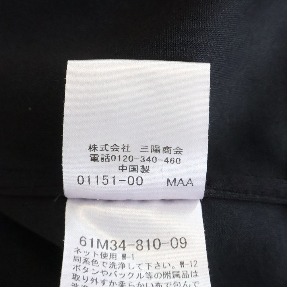 LOVELESS(ラブレス) スエード レギュラーカラー 長袖シャツ ブラック 61M34-810-09