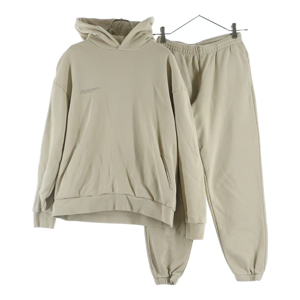 NO BRAND(ノーブランド) PANGAIA パンゲア プルオーバーフーディー パーカー ドローストリング スウェットパンツ セットアップ ベージュ