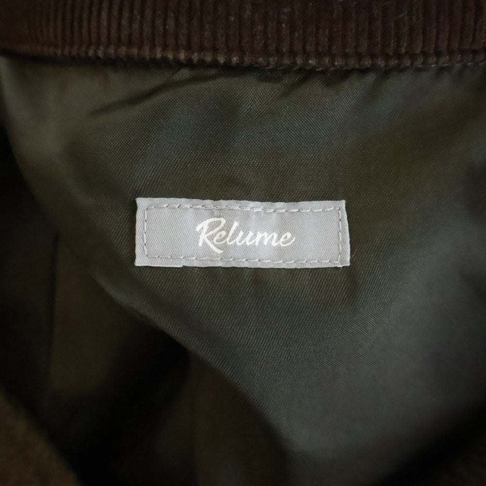 JOURNAL STANDARD relume(ジャーナルスタンダード レリューム) コーデュロイカラー ウール ステンカラーコート ブラウン 21-020-464-6000-4-0
