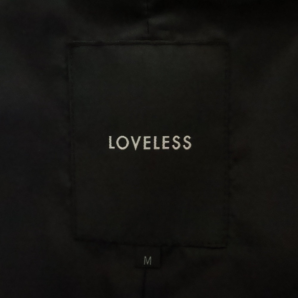 LOVELESS(ラブレス) シンセティック ジップアップレザージャケット ブラック 61F55-840-09