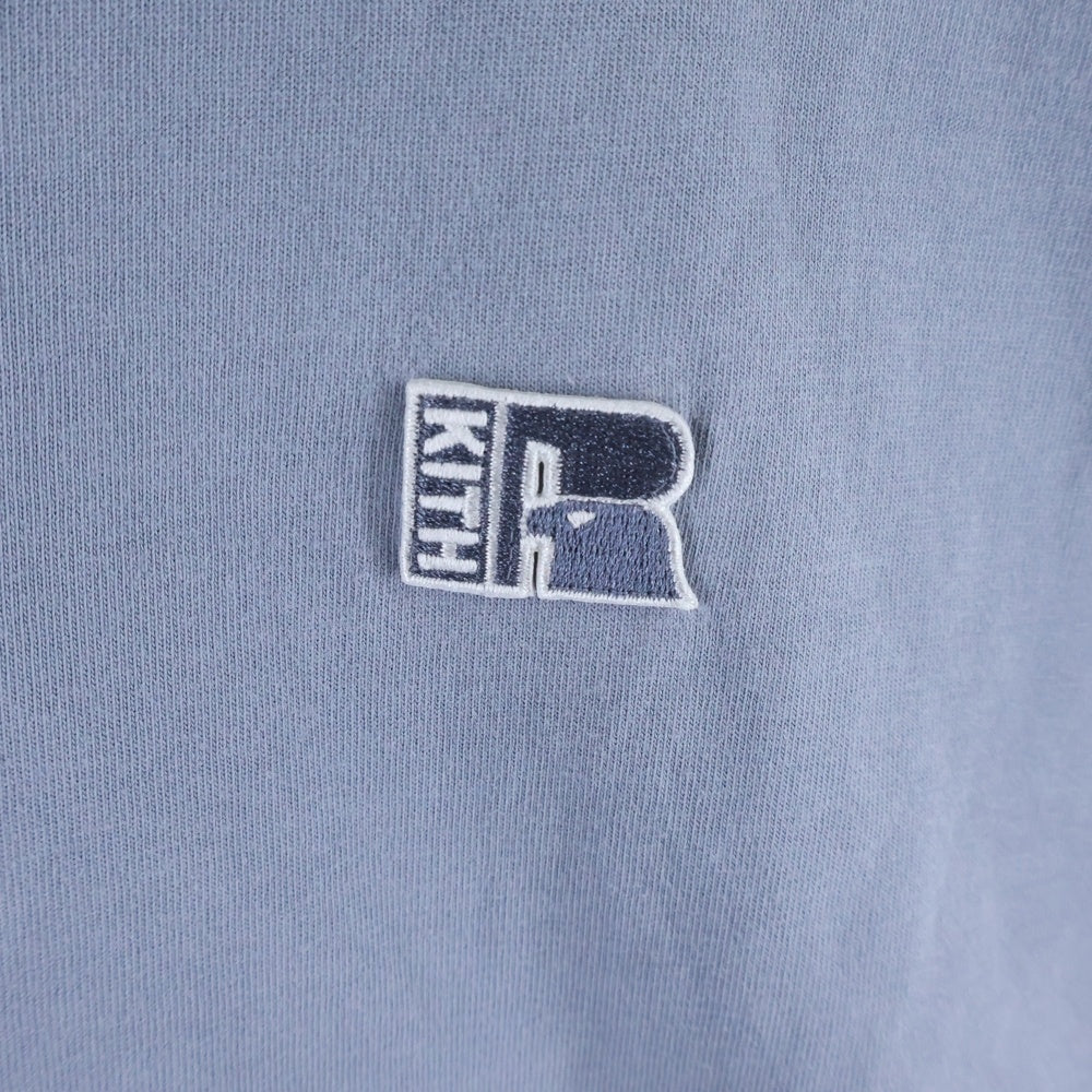 KITH(キス) ロゴワッペン クルーネック半袖Tシャツ カットソー ブルー 21-071-060-0025-3-0