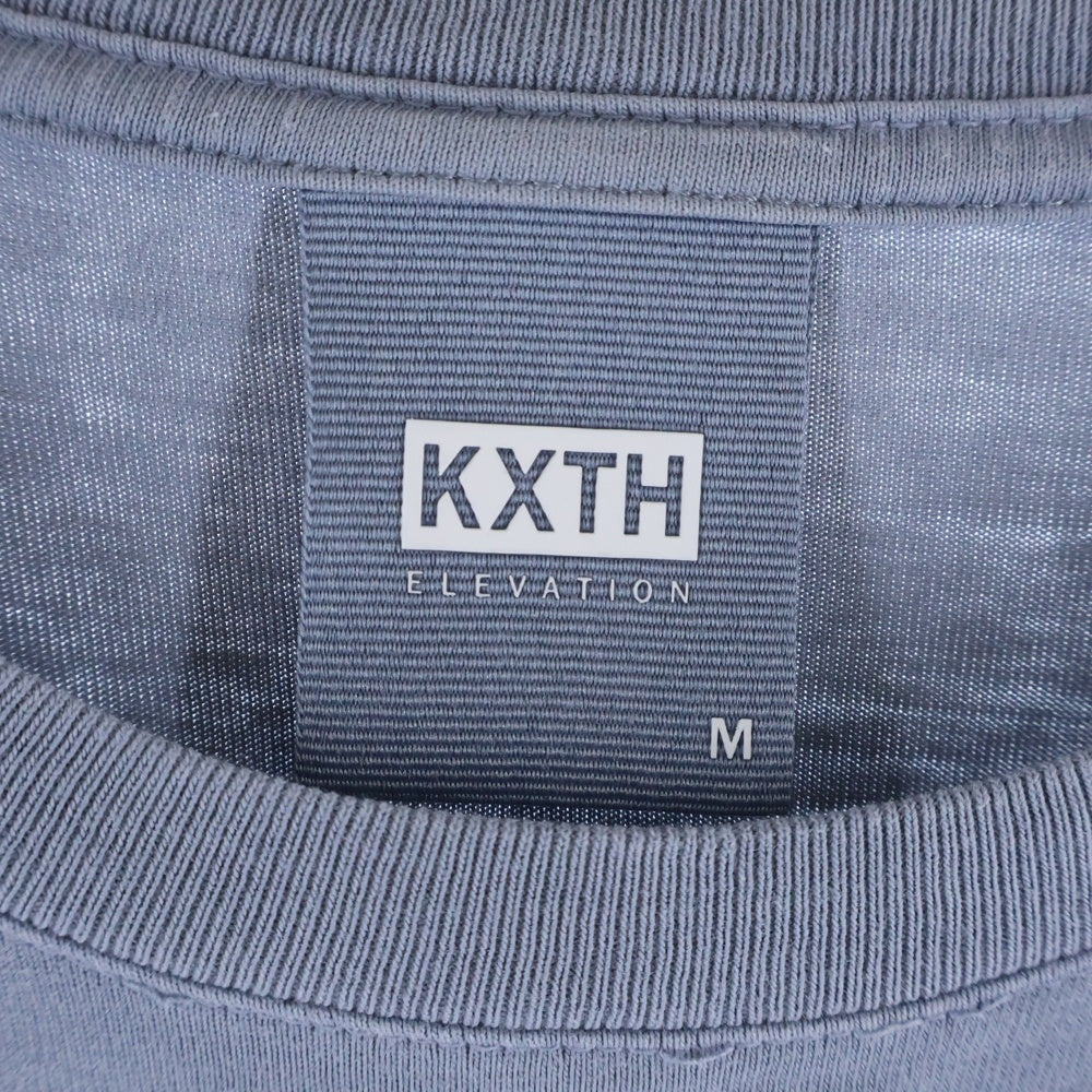 KITH(キス) ロゴワッペン クルーネック半袖Tシャツ カットソー ブルー 21-071-060-0025-3-0
