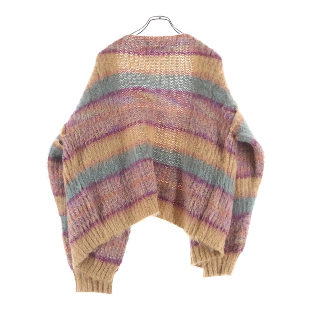 PERVERZE(パーバーズ) STRIPE MOHAIR WIDE CARDIGAN ストライプ モヘア ワイド ニットカーディガン マルチカラー 0121030511