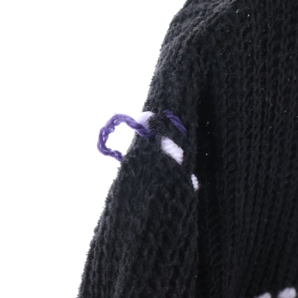 PHINGERIN(フィンガリン) 21AW PG1 ステッチデザイン ニットカーディガン ブラック PD-212-KN-041