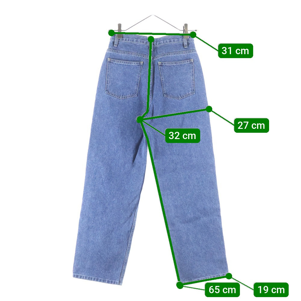 NO BRAND(ノーブランド) ANUKE (アンヌーク) HIGHWAIST STRAIGHT DENIM ハイウエスト ストレートデニムパンツ ジーンズ インディゴ 62411401