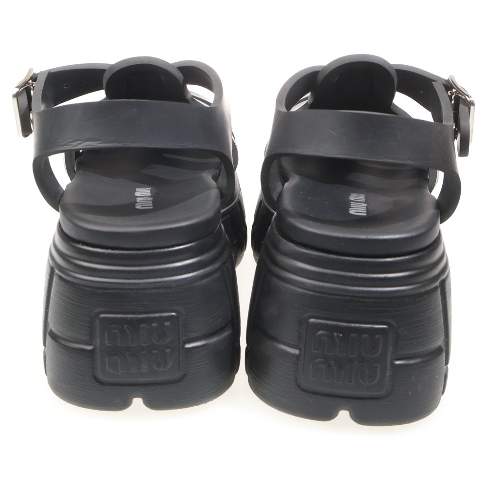 miumiu(ミュウミュウ) EVA プラットフォーム 厚底サンダル レディース ブラック 3LKK 5X709D