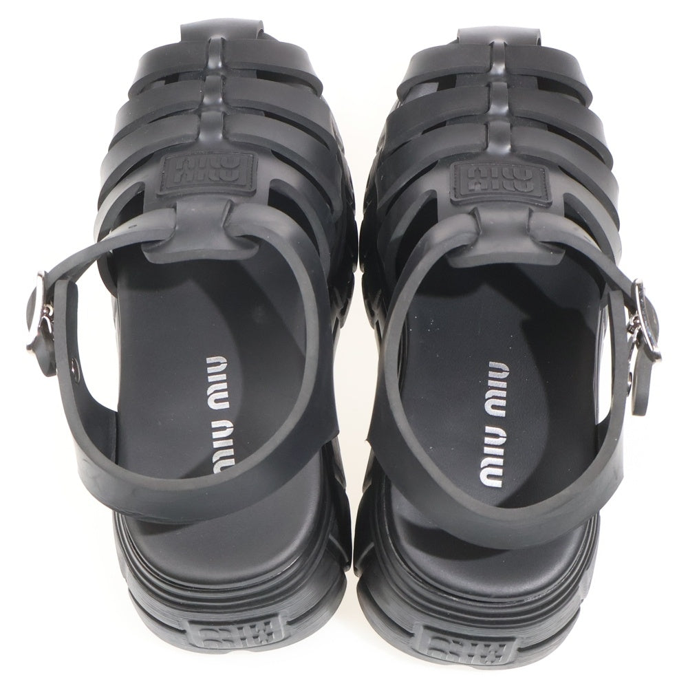miumiu(ミュウミュウ) EVA プラットフォーム 厚底サンダル レディース ブラック 3LKK 5X709D