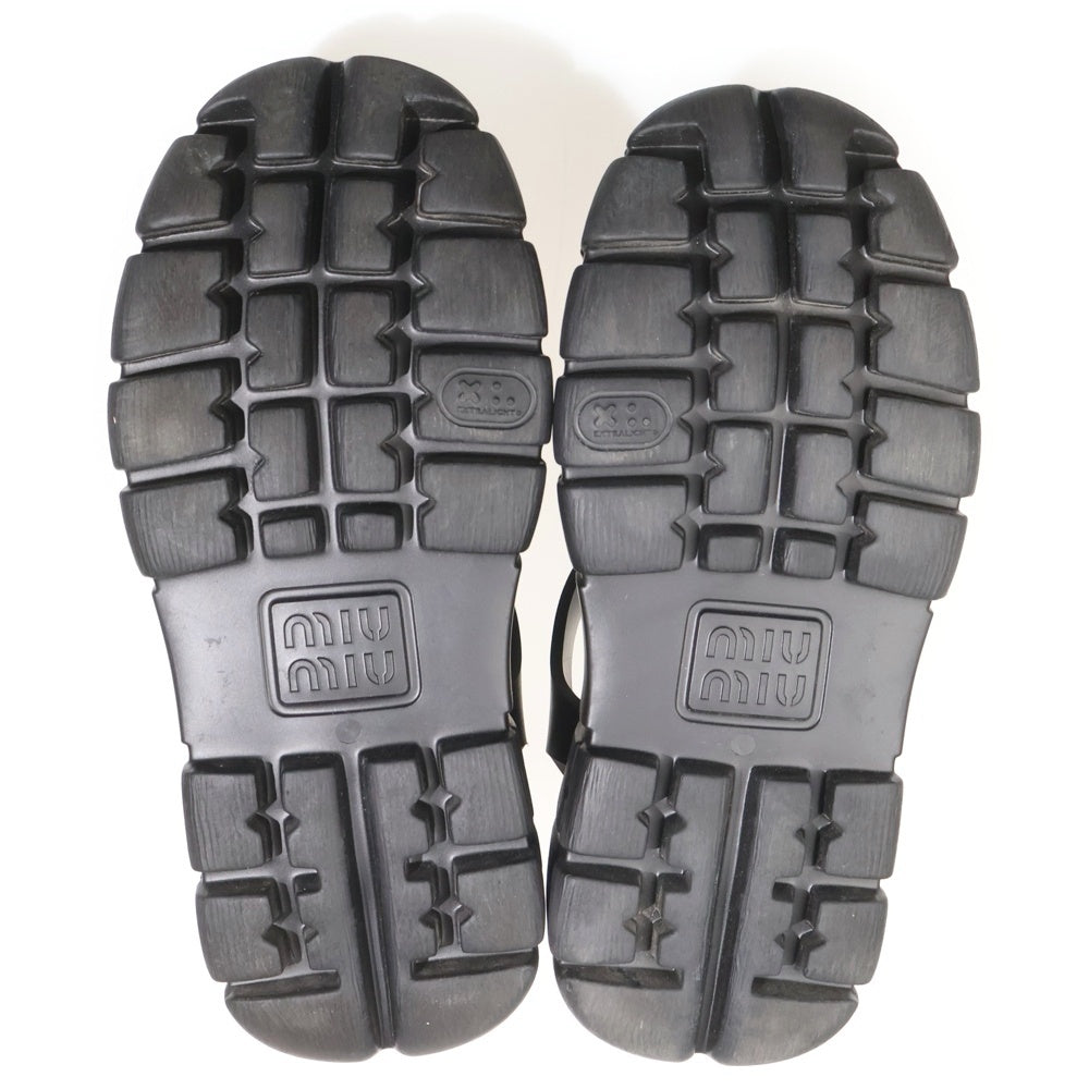 miumiu(ミュウミュウ) EVA プラットフォーム 厚底サンダル レディース ブラック 3LKK 5X709D