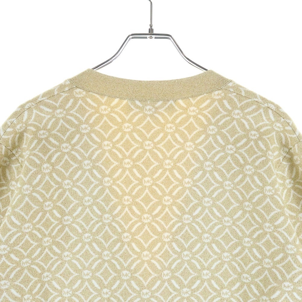 MICHAEL KORS(マイケルコース) フラワーロゴモノグラム ニットカーディガン ゴールド レディース JF4610PFK7