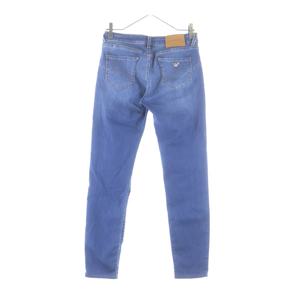 EMPORIO ARMANI(エンポリオアルマーニ) ロゴメタルパーツ コットンストレッチ デニムスキニーパンツ インディゴ 7V2J23 2D7GZ