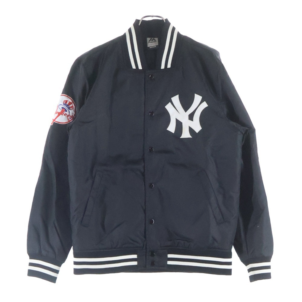Majestic(マジェスティック) ニューヨークヤンキース ナイロン スタジアムジャンパー バーシティジャケット ブラック MM23-NYK-0052-BLK5-M