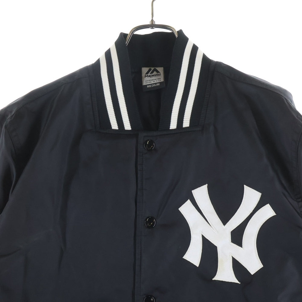 Majestic(マジェスティック) ニューヨークヤンキース ナイロン スタジアムジャンパー バーシティジャケット ブラック MM23-NYK-0052-BLK5-M