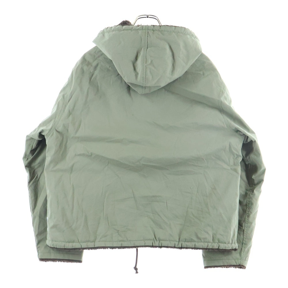 STUSSY(ステューシー) 25AW REVERSIBLE HOODED JACKET リバーシブル フェイクファー フーデッドジャケット カーキ/ブラウン 115919