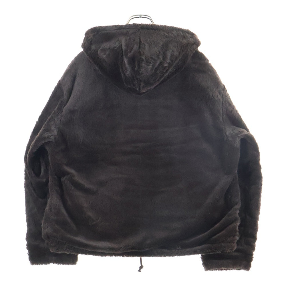 STUSSY(ステューシー) 25AW REVERSIBLE HOODED JACKET リバーシブル フェイクファー フーデッドジャケット カーキ/ブラウン 115919