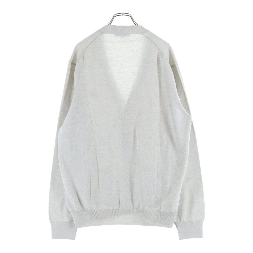 MAISON KITSUNE(メゾンキツネ) BOLD FOX HEAD PATCH REGULAR CARDIGAN フォックスヘッドパッチ レギュラー ニットカーディガン グレー MM00509KT1036