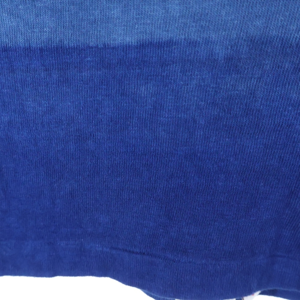 HUMAN MADE(ヒューマンメイド) 25SS INDIGO DYED STRIPED T-SHIRT インディゴ ダイド ストライプド クルーネック半袖Tシャツ カットソー ブルー