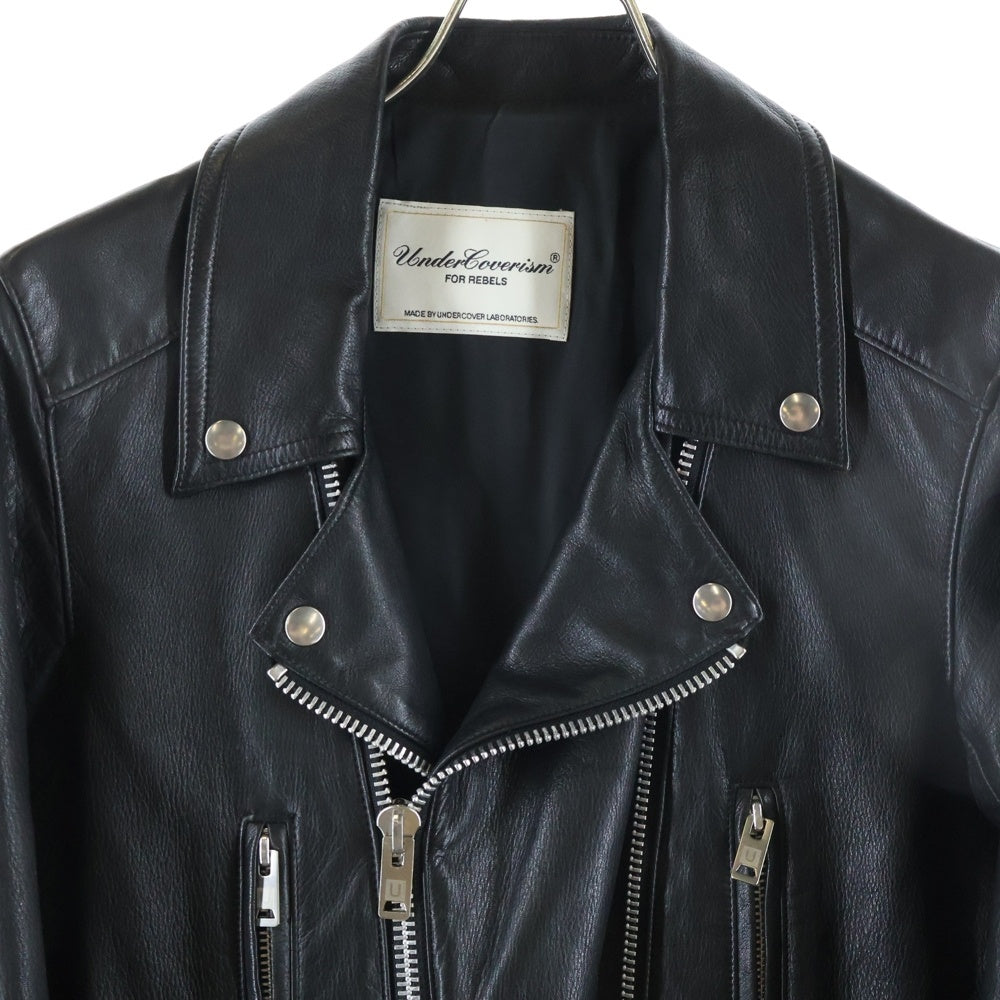 UNDERCOVERISM(アンダーカバイズム) 14SS カウスキン ダブルライダース レザージャケット ブラック M9202