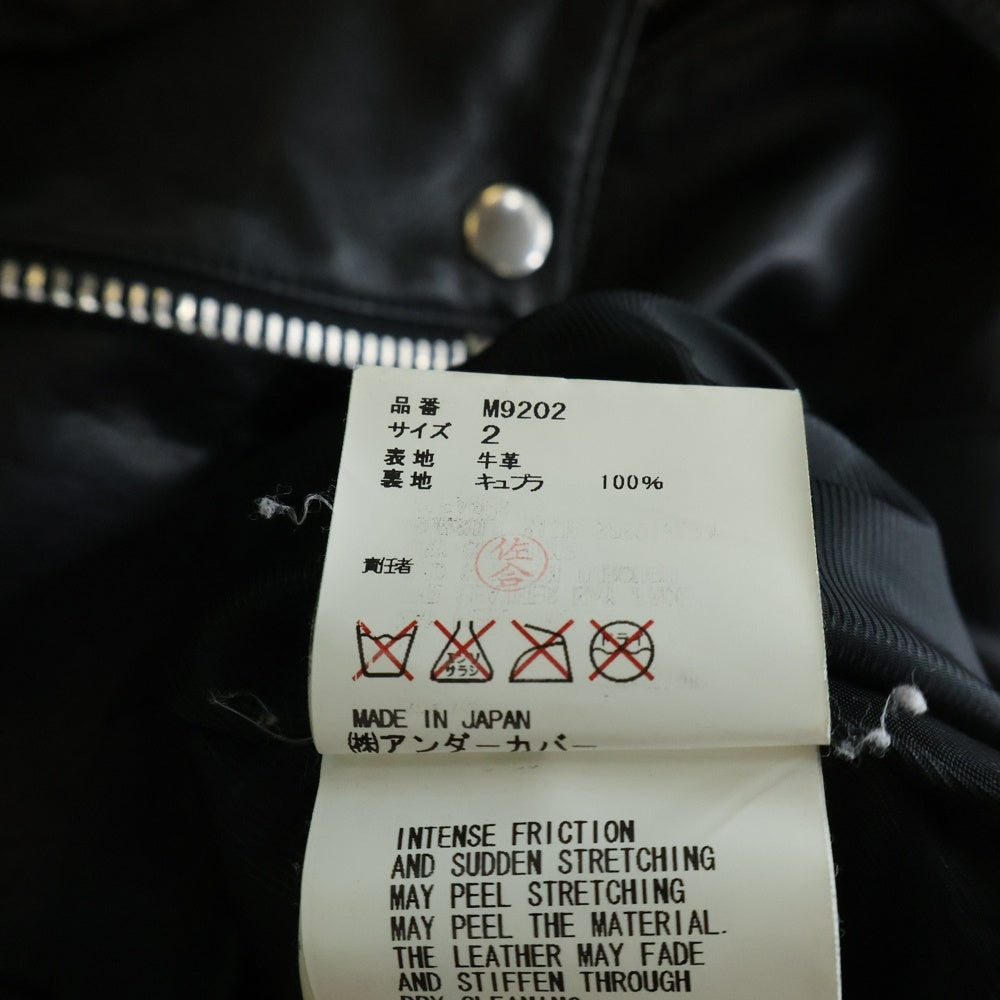 UNDERCOVERISM(アンダーカバイズム) 14SS カウスキン ダブルライダース レザージャケット ブラック M9202