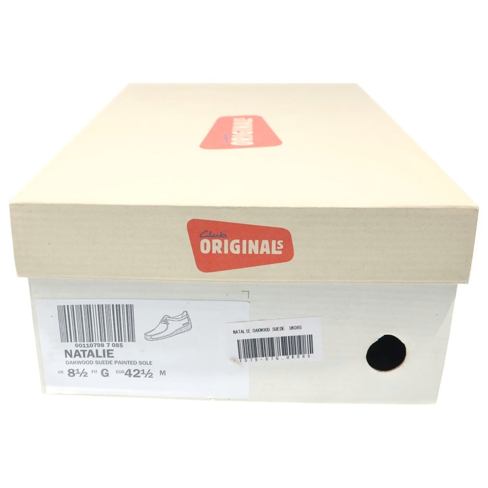 Clarks(クラークス) スクエアトゥー スウェードレザー ローカットシューズ ブラウン 091313292