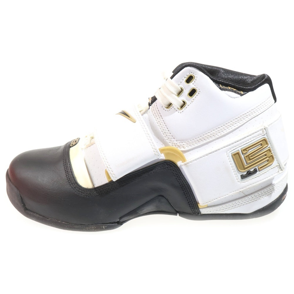 NIKE(ナイキ) 【観賞用 2015年製】ZOOM LEBRON SOLDIER ズーム レブロン ソルジャー ミッドカットスニーカー ホワイト/ブラック US9/27cm 316781-102