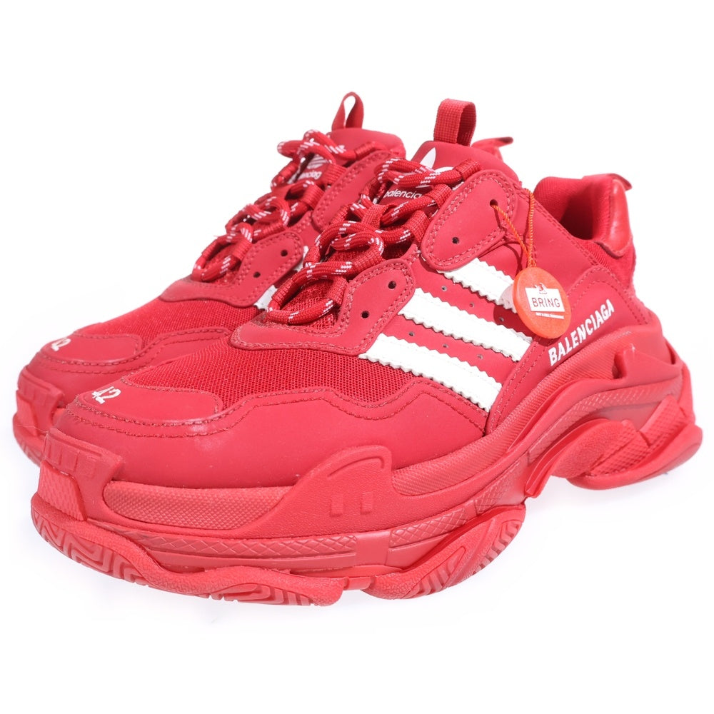 BALENCIAGA(バレンシアガ) ×adidas TRIPRE S アディダス トリプルS ローカットスニーカー レッド 593994