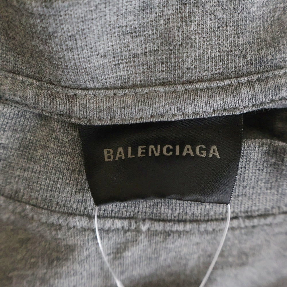BALENCIAGA(バレンシアガ) Luxury Oversized Tee ロゴ刺繍 オーバーサイズド 半袖Tシャツ グレー 850345 TTVB6