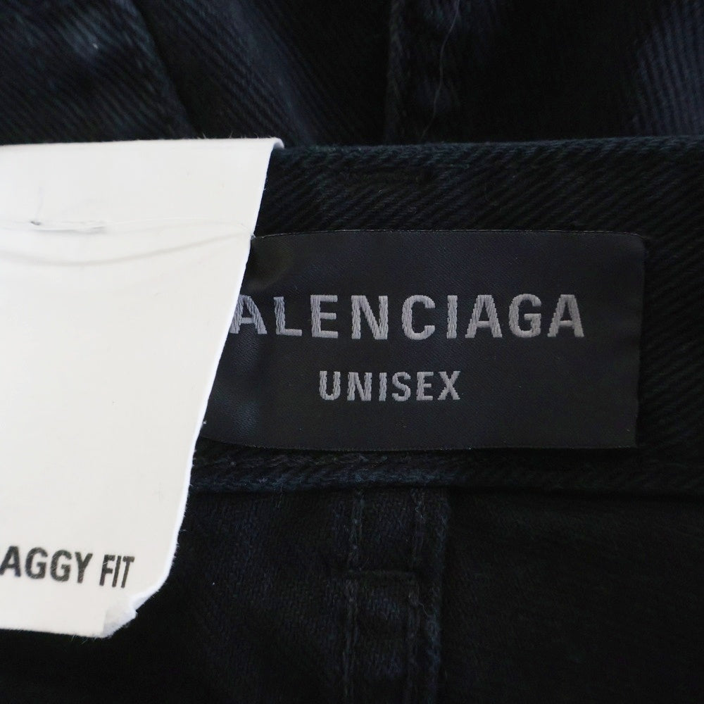 BALENCIAGA(バレンシアガ) TICKER BAGGY LARGE BAGGY FIT バギーデニムパンツ ブラック 767977