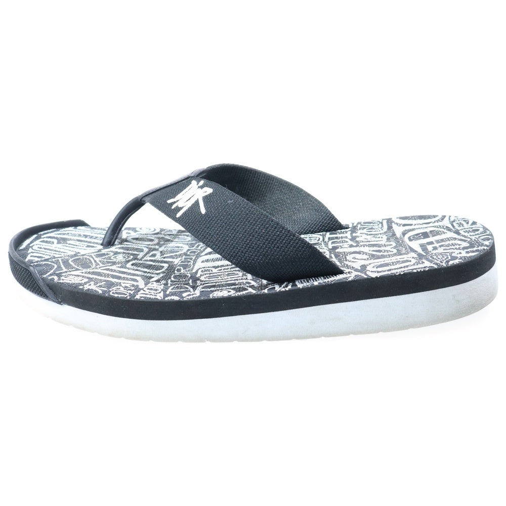 DIOR(ディオール) Shawn Stussy Embroidery Flip Flops ショーンステューシー エンブロイダリー フリップフラップス ビーチサンダル ブラック