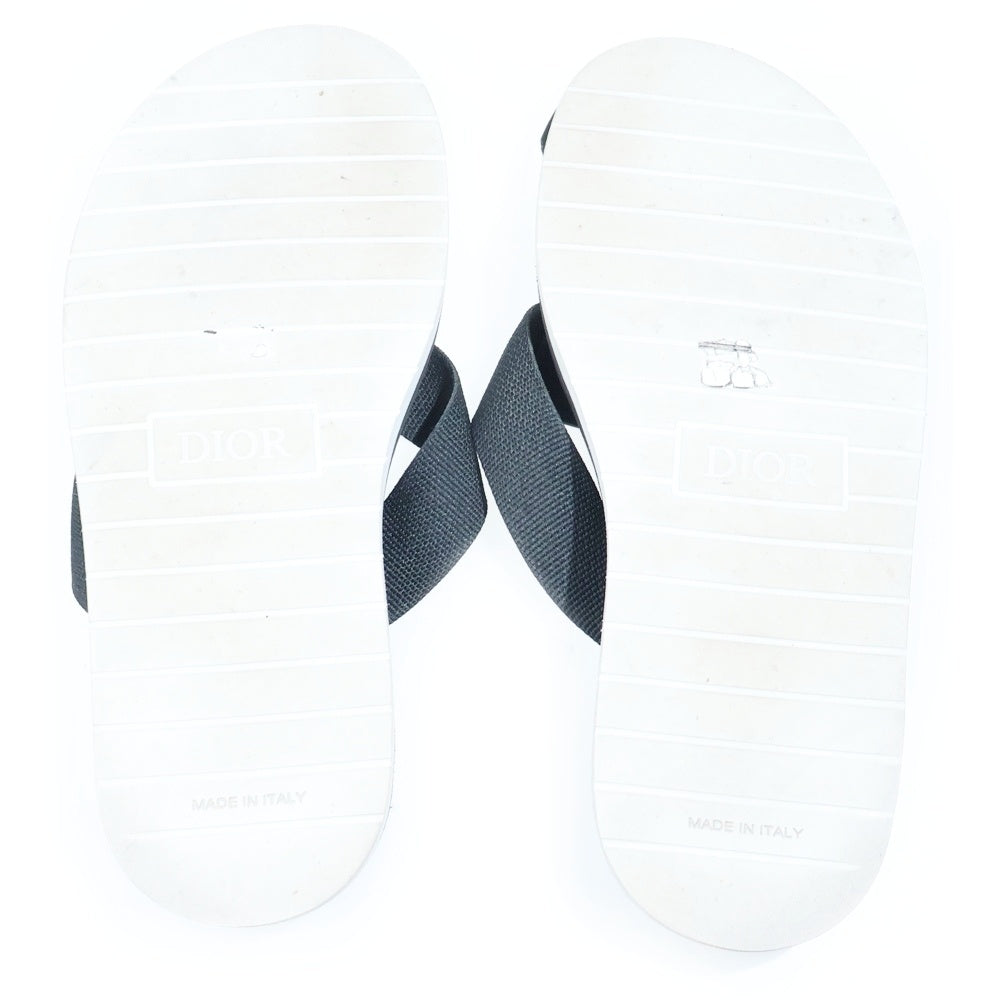 DIOR(ディオール) Shawn Stussy Embroidery Flip Flops ショーンステューシー エンブロイダリー フリップフラップス ビーチサンダル ブラック