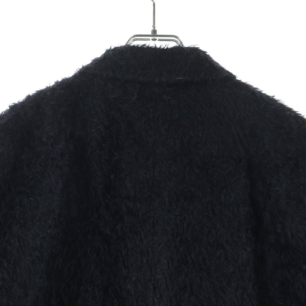 JOHN LAWRENCE SULLIVAN(ジョンローレンスサリバン) 22AW モヘア ファー ダブルブレステッド ロングコート ブラック 1B002-0222-07