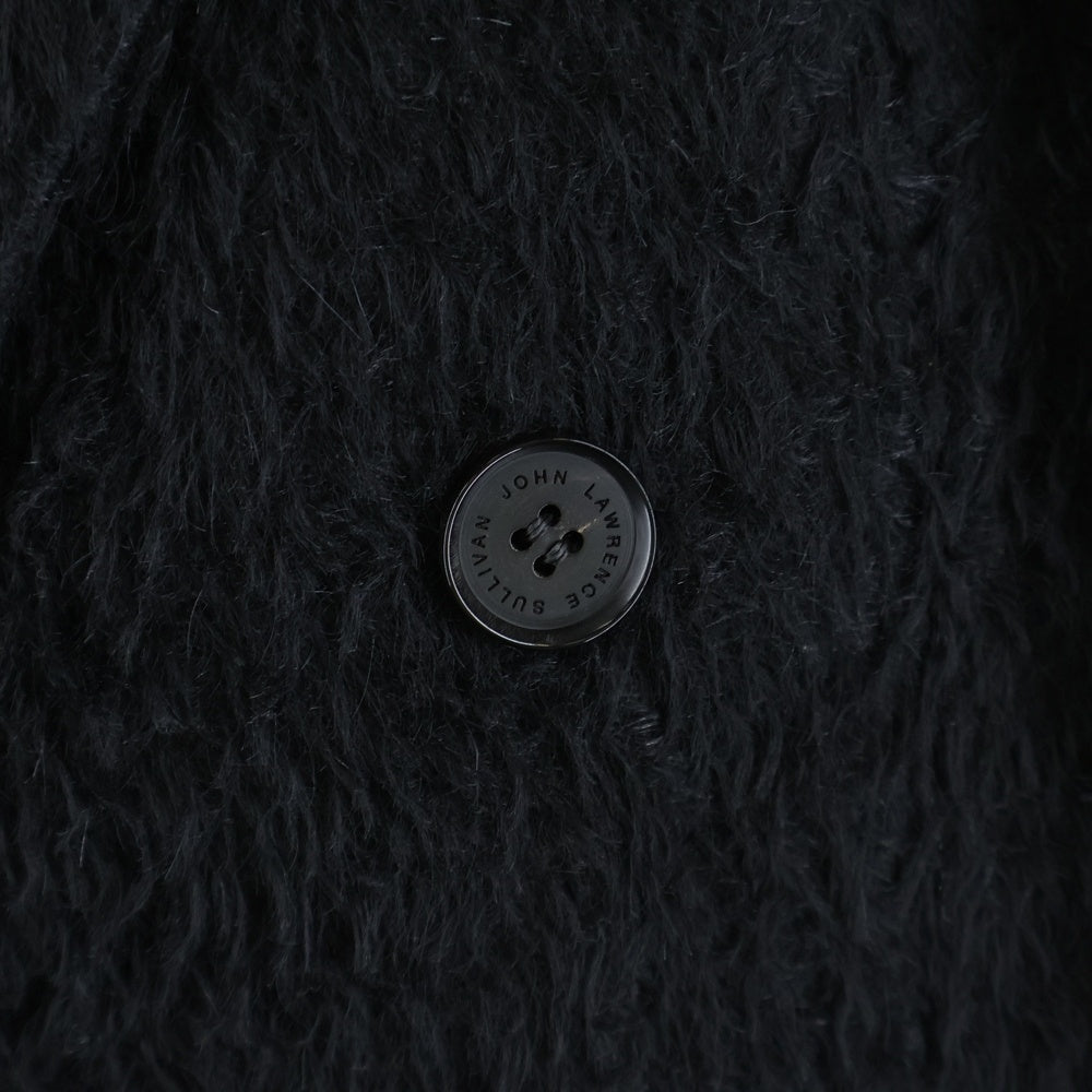 JOHN LAWRENCE SULLIVAN(ジョンローレンスサリバン) 22AW モヘア ファー ダブルブレステッド ロングコート ブラック 1B002-0222-07