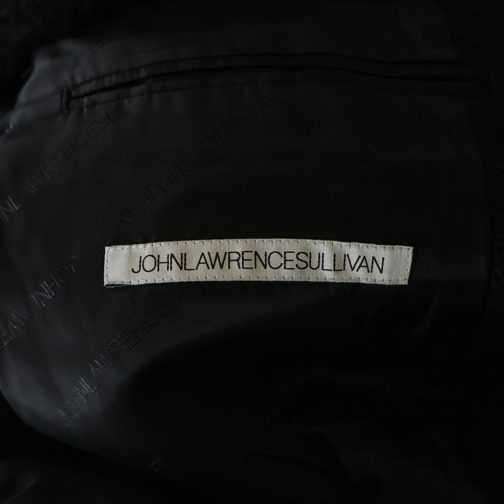 JOHN LAWRENCE SULLIVAN(ジョンローレンスサリバン) 22AW モヘア ファー ダブルブレステッド ロングコート ブラック 1B002-0222-07