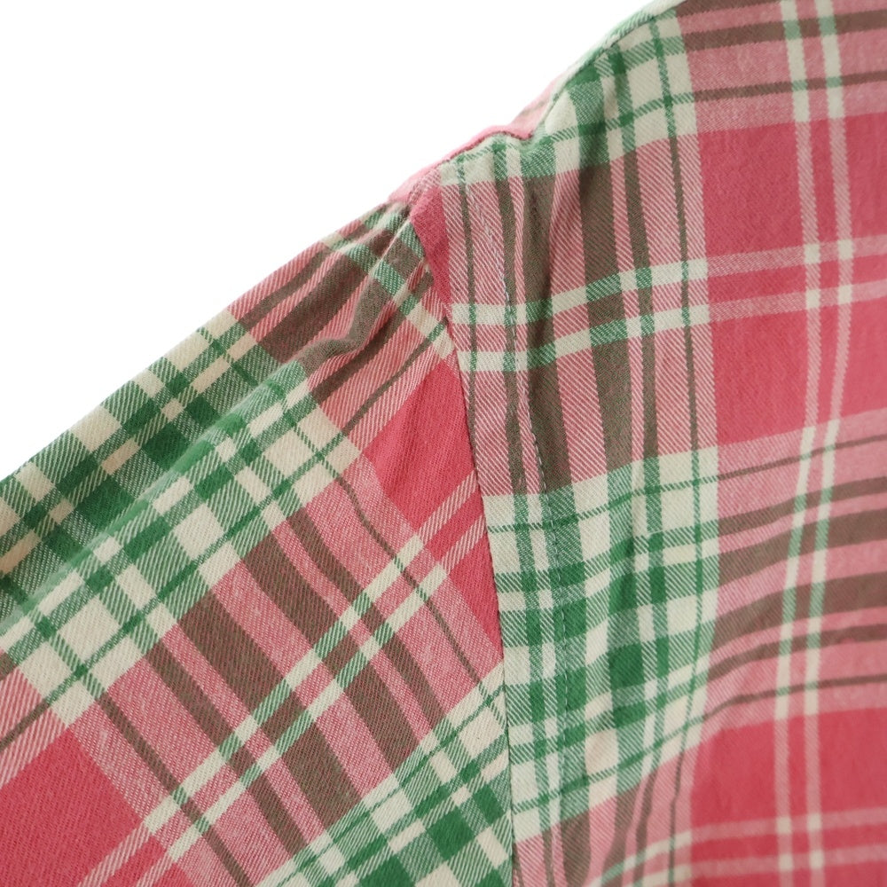 COMME des GARCONS HOMME(コムデギャルソンオム) 13AW AD2013 ×INDIVIDUALIZED SHIRTS インディビジュアライズド シャツ チェック柄 ロングスリーブ コットンシャツ レッド/グリーン HL-B017