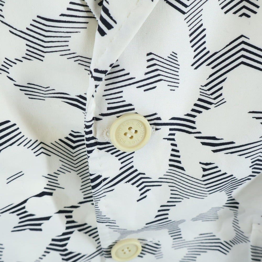 Neil Barrett(ニール バレット) 総柄 レーヨン混 シングルテーラードジャケット ホワイト BGI303M-A061