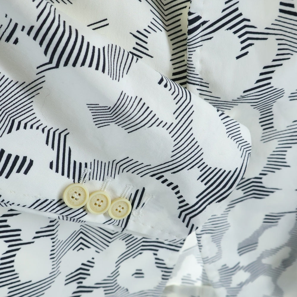 Neil Barrett(ニール バレット) 総柄 レーヨン混 シングルテーラードジャケット ホワイト BGI303M-A061