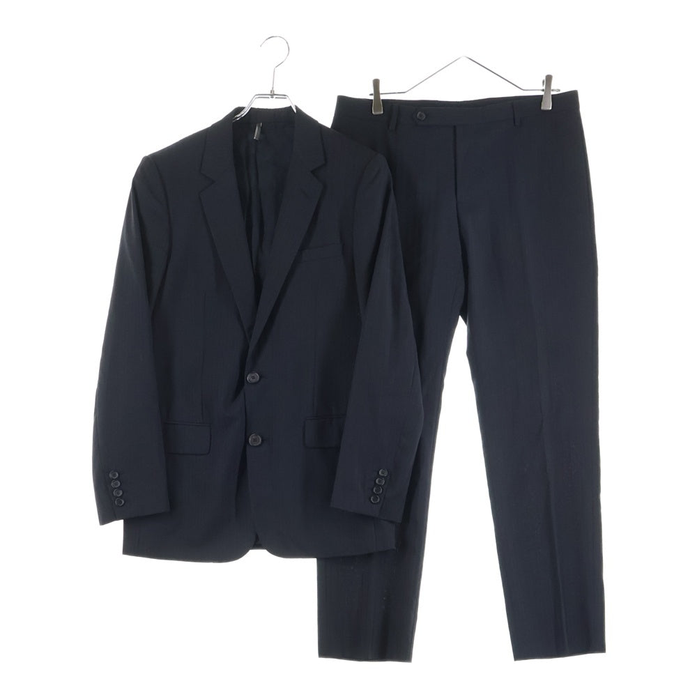 Christian Dior(クリスチャンディオール) 07SS ストライプ ウール混 セットアップスーツ シングルテーラードジャケット スラックスパンツ ブラック 7E3170030011